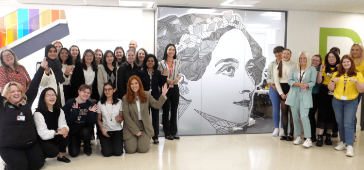 A group photograph of attendees at the Ada Lovelace Day event at EEECS.